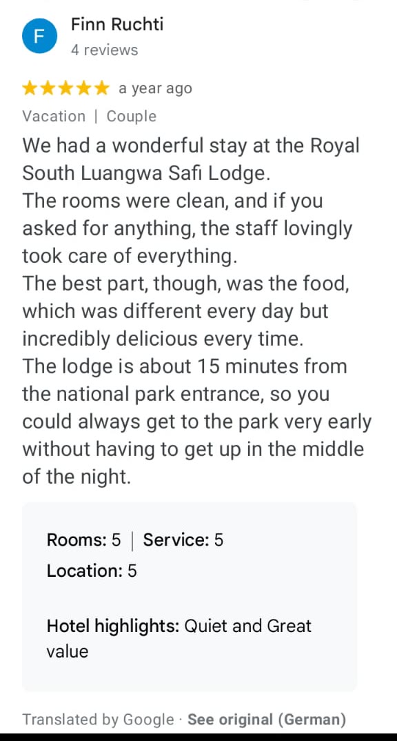 Google review — Finn Ruchti